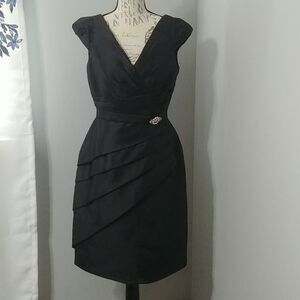 NWT Jade Tea Length Special Occasion Classic Black Dress 8/street 6